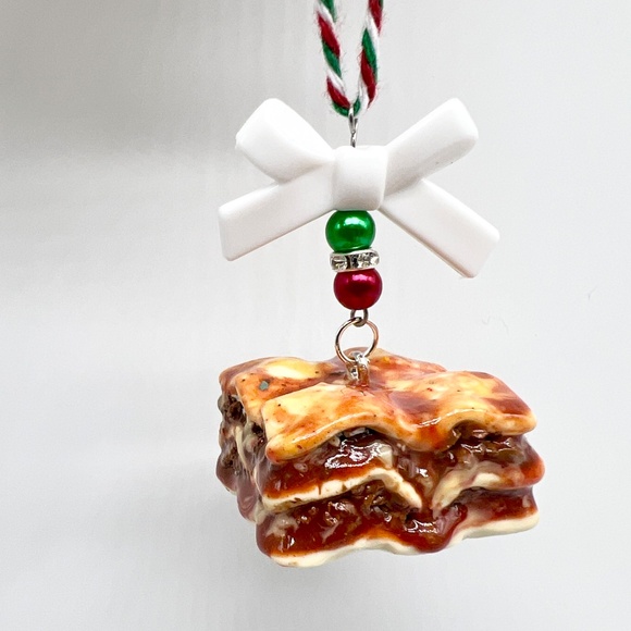 Lasagna Christmas Ornament – Handmade Clay Italian Food Christmas Tree Decor - Picture 13 of 16